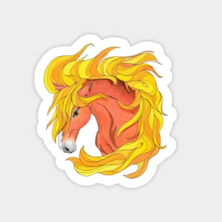 Horse Totem Animal, Variant Orange Sticker